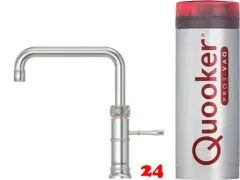 QUOOKER CLASSIC FUSION Square Edelstahl VAQ PRO3 Einhebelmischer & 100C Armatur Nostalgieoptik (PRO3CFNSSST)