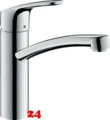 HANSGROHE Kchenarmatur Focus M41 Chrom Einhebelmischer 160 mit Festauslauf, 1jet 360 schwenkbarer Auslauf Niederdruck (31804000)