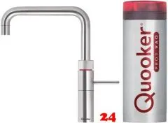 ✅ QUOOKER FUSION Square VAQ PRO3 Einhebelmischer Edelstahl & 100C Armatur Kochendwasserhahn (PRO3FNSSST)