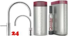 QUOOKER Nordic Round Twintaps Edelstahl COMBI B & CUBE 2 als Set (COMBINSMRSSTTTCUBE) QUOOKER Nordic Round Twintaps Edelstahl COMBI B & CUBE 2 als Set (COMBINSMRSSTTTCUBE)