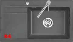 Systemceram KeraDomo STEMA 86 SL-PREMIUM Keramikspüle / Einbauspüle in Sonderfarben für die Küche Systemceram KeraDomo STEMA 86 SL-PREMIUM Keramikspüle / Einbauspüle in Sonderfarben für die Küche