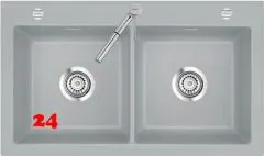 Systemceram KeraDomo MERA TWIN-PREMIUM Keramikspüle / Einbauspüle in Sonderfarben für die Küche Systemceram KeraDomo MERA TWIN-PREMIUM Keramikspüle / Einbauspüle in Sonderfarben für die Küche