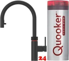 ✅ QUOOKER FLEX VAQ PRO3 Einhebelmischer Zugauslauf Schwarz matt PVD & 100C Armatur Kochendwasserhahn (PRO3FXRBLK)
