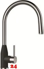 SCHOCK Kchenarmatur Kavus Cristalite Basic Line Einhebelmischer Zugauslauf 360 schwenkbarer Auslauf mit Schlauchbrause