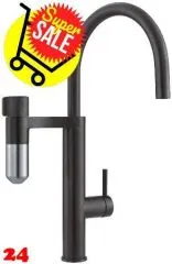 ✅ FRANKE Vital Festauslauf Schwarz matt / ESO Einhebelmischer mit 3-Stufen Kapsel Trinkwasserfiltersystem 360 schwenkbarer Auslauf