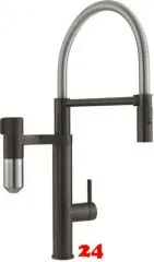 FRANKE Vital Semi Pro Einhebelmischer Pendelbrause mit 3-Stufen Kapsel Trinkwasserfiltersystem 360 schwenkbarer Auslauf