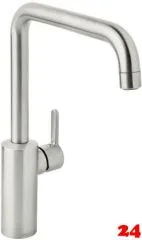 DAMIXA Kchenarmatur Silhouet Stahl PVD Einhebelmischer mit Festauslauf