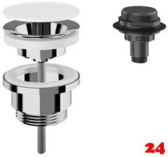 KWC PROFESSIONAL Haubenablaufventil ZANMW0031 Wei passend QUADROtop, RONDAtop Aufsatzwaschtischen sowie QUADRO-FX