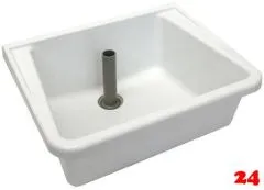 KWC PROFESSIONAL Mehrzweckbecken MB5040 aus Verbundstoff Farbe Wei fr Wandmontage ohne berlauf