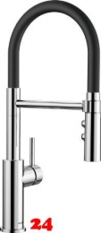 {LAGER} BLANCO Küchenarmatur Catris S Flexo Chrom/Schwarz Einhebelmischer mit flexibler Pendelbrause umstellbar