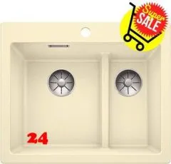 ✅ BLANCO Kchensple Pleon 6 Split Silgranit PuraDurII Granitsple / Einbausple Farbe Jasmin