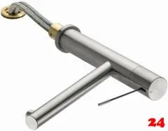 KWC Kchenarmatur Ono 10.151.043.700FL Einhebelmischer Edelstahl massiv mit Festauslauf Vorfenstermontage (123113)