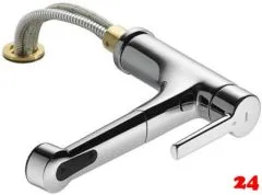 KWC Kchenarmatur Suno 10.171.053.000FL Einhebelmischer Chrom mit Zugauslauf und Brausefunktion Vorfenstermontage (123963)