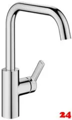 KWC Kchenarmatur Luna-E 10.441.013.000FL Einhebelmischer Chrom mit Festauslauf (125131)