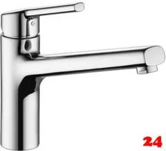 KWC Kchenarmatur Luna-E 10.445.023.000FL Einhebelmischer Chrom mit Festauslauf Niederdruck (125137)