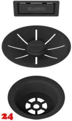 BLANCO InFino Ab- und Überlaufset mit Überlauf C-overflow Schwarz für Einzelbecken BLANCO InFino Ab- und Überlaufset mit Überlauf C-overflow Schwarz für Einzelbecken