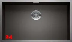 BLANCO Kchensple Zerox 700-IF Dark Steel Edelstahlsple / Einbausple Flachrand mit Ablaufsystem InFino und Handbettigung