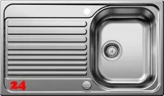 BLANCO Kchensple Tipo 45-S Einbausple / Edelstahlsple Siebkorb als Drehknopfventil