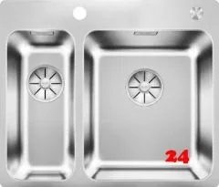 BLANCO Kchensple Solis 340/180-IF/A Edelstahlsple / Einbausple Flachrand mit Ablaufsystem InFino und PushControl