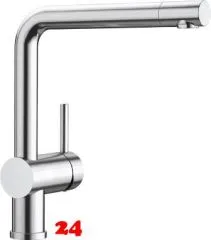 BLANCO Kchenarmatur Linus PVD Steel Einhebelmischer / Spltischarmatur mit Festauslauf 360 schwenkbarer Auslauf
