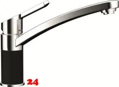 SCHOCK Kchenarmatur SC-90 Cristadur Green Line Einhebelmischer Festauslauf 360 schwenkbarer Auslauf mit Materialhlse