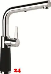 SCHOCK Kchenarmatur SC-540 Cristadur Green Line Einhebelmischer Zugauslauf 120 schwenkbarer Auslauf mit Materialhlse und Schlauchbrause