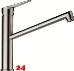 SCHOCK Kchenarmatur Metis EDO Einhebelmischer Edelstahloptik mit Zugauslauf 120 schwenkbarer Auslauf mit Schlauchbrause