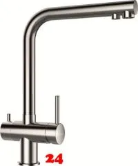 SCHOCK Kchenarmatur Vitus EDM mit Festauslauf 3-Wege Trinkwasserfilter Armatur Edelstahl 360 schwenkbarer Auslauf