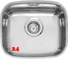 REGINOX Kchensple L18 3440 OKG Einbausple Edelstahl 3 in 1 mit Flachrand Siebkorb als Stopfenventil