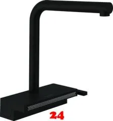 HANSGROHE Kchenarmatur Aquno Select M81 Mattschwarz Einhebelmischer 250 mit Ausziehauslauf, 2jet, sBox (73830670)