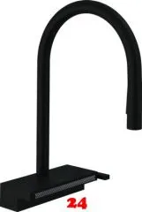 HANSGROHE Kchenarmatur Aquno Select M81 Mattschwarz Einhebelmischer 170 mit Zugauslauf als Ausziehbrause, 3jet, sBox (73831670)