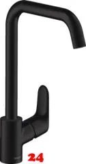 HANSGROHE Kchenarmatur Focus M41 Mattschwarz Einhebelmischer 260 mit Festauslauf, 1jet Schwenkbereich einstellbar (31820670)