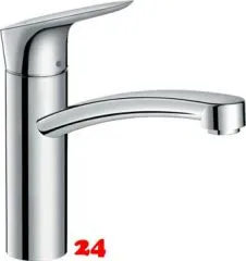 HANSGROHE Kchenarmatur Logis M31 Chrom Einhebelmischer 160 mit Festauslauf, 1jet 360 schwenkbarer Auslauf (71832000)