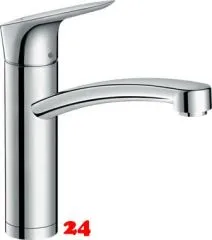 HANSGROHE Kchenarmatur Logis M31 Chrom Einhebelmischer 160 mit Festauslauf fr Vorfenstermontage, 1jet (71833000)