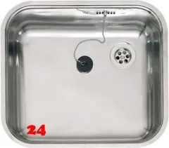 REGINOX Kchensple L18 4035 OSK Einbausple Edelstahl 3 in 1 mit Flachrand mit Gummistopfen und Kette