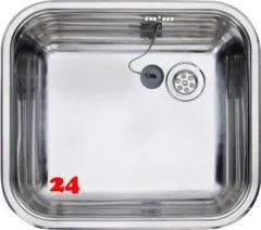 REGINOX Kchensple R18 4035 (R) OSK Einbausple Edelstahl mit Einbaurand mit Gummistopfen und Kette