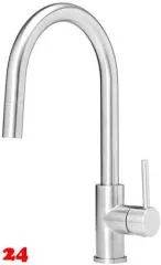 REGINOX Küchenarmatur Huron Edelstahl massiv (R34576) Einhebelmischer mit Zugauslauf als Schlauchbrause 360° schwenkbarer Auslauf REGINOX Küchenarmatur Huron Edelstahl massiv (R34576) Einhebelmischer mit Zugauslauf als Schlauchbrause 360° schwenkbarer Auslauf