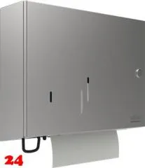 DREILICH Sirius II Papierhandtuch / Seifenspender Kombination 9120205S zur verdeckten Wandmontage mit flachem Zylinderschloss (2002040096)