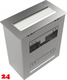 DREILICH Sirius II Papierhandtuchspender 9120504M zum horizontalen Einbau in Waschtisch- oder Arbeitsplatten mit Magnetschloss (2002040047)