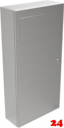 DREILICH Sirius II Abfallbehälter 9100102 zur Aufputz- oder Unterputzmontage mit Schwingklappe Fassungsvermögen ca. 10 Liter (2002080006)