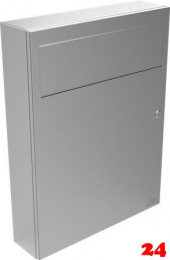 DREILICH Sirius II Abfallbehälter 9100114 zur Aufputz- oder Unterputzmontage mit Schwingklappe Fassungsvermögen ca. 16,5 Liter (2002080008)