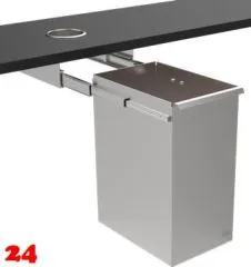 DREILICH Sirius II Abfallbehlter 9100400-2 ausfahrbar zur Untertischmontage ohne Einwurfhlse Fassungsvermgen ca. 80 Liter (2002080061)